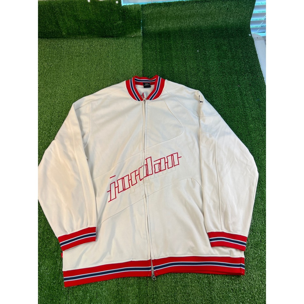 Jordan Brand 20th Anniversary Track Suit Men's XL White Red Zip Jacket Pants Set